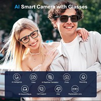 Gafas Inteligentes con IA, Cámara de 8MP, Video HD, Captura de Fotos, Traducción en Tiempo Real, Asistente de Grabación, Audio de Oreja Abierta, Resistentes al Agua