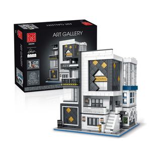 Mork 10201 Galería de Arte, Vista de Calle de la Ciudad, Moc, Arquitectura Moderna, Mini Bloques de Construcción, Juguetes para Niños, Regalos - Product Image 4