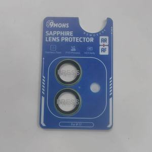 Protecteur d'objectif d'appareil photo en métal diamant 9H pierre précieuse bleue pour iPhone 17 Pro Max 16 15 14 13 12 Pro Plus <span class=keywords><strong>Film</strong></span> de protection d'objectif - Product Image 3