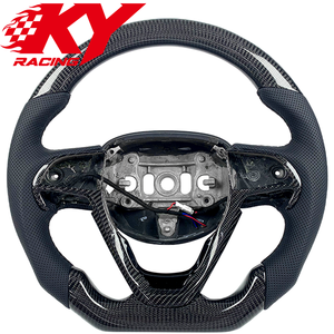 Volant de voiture sport en fibre de carbone personnalisé pour Jeep Grand Cherokee 2014-2020 SRT, Wrangler JK JL, Dodge Challenger - Product Image 1