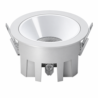 Downlight LED COB anti-éblouissement à haute luminosité 120 lm IP65, encastré, dimmable, pour bureaux, entrepôts et applications industrielles (norme DLC)