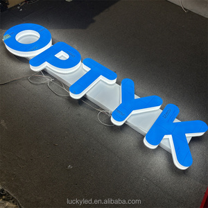 Letreros DE LA EMPRESA Led Acrílico Luz <span class=keywords><strong>Letras</strong></span> de canal Exterior 3D Acrílico Frontal y lateral Iluminado Led Tienda Sign - Product Image 4