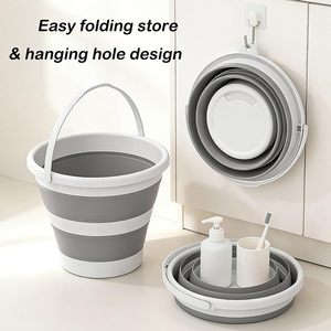 Space Saving <b>Collapsible</b> Bucket PP TPE Material Foldable Water Bucket With Pour Spout for Home Car Camping Laundry <b>Storage</b> - Product Image 2
