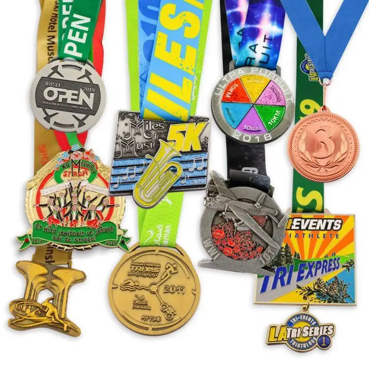 Medalhas de ouro para maratona, medalhas de ouro personalizadas para esporte