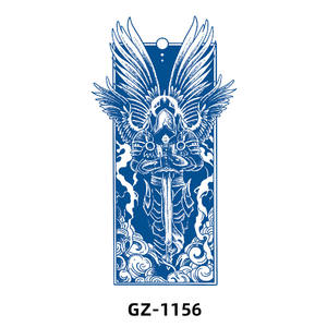 2 Semaines Haute Qualité Faux Noir Imperméable Hommes <span class=keywords><strong>Bras</strong></span> Jambe Poitrine <span class=keywords><strong>Epaule</strong></span> Semi Permanent Temporaire Autocollant Tatouage - Product Image 5