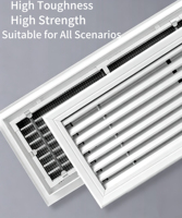 Diffuseur linéaire à lamelles réglables 600x200 pour la ventilation d'air de retour des climatiseurs centraux