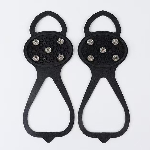 Non Slip Gripper Spike Ice Traction Cleats Walk Traction Cleat Durable Ice Snow Grips for Shoes Boot with 8 Steel Studs Crampons