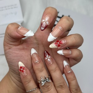 KQueenest 30 <span class=keywords><strong>Uñas</strong></span> Postizas Marrones con Punta Francesa, Forma Almendrada Corta, Acrílicas, Color Nude Natural, para Mujer, Otoño/<span class=keywords><strong>Invierno</strong></span> - Product Image 5