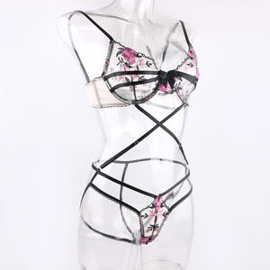 Женское привлекательное кружевное нижнее белье с вышивкой - Product Image 4