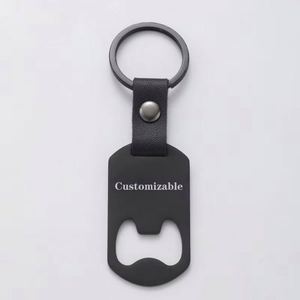 Llavero Abridor de Botellas de Acero Inoxidable con Hebilla de Cuero PU, Logotipo Grabado con Láser, Regalo Promocional Personalizable - Product Image 4