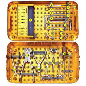 Ensemble complet d'instruments orthopédiques chirurgicaux professionnels en acier, manuels, de haute qualité - Product Image 1