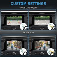 Caméra de recul AHD 1080P à 4 broches avec grand angle de vue, vision nocturne, lignes de guidage marche/arrêt, boîtier entièrement métallique pour véhicule automobile