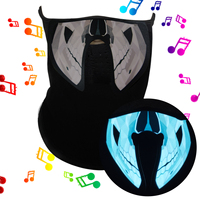 Masque LED néon vert tendance pour fête, masque d'Halloween