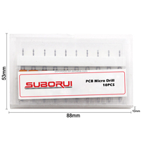 Jeu de forets pour circuits imprimés Borui, micro-mini CNC, en carbure de tungstène, 10 pièces, 0,1 mm-3 mm, OEM, 6 mm, ISO9001