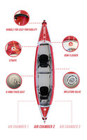Kayak gonflable CE de conception nouvelle 2026, modèle préféré, pour mer et océan, avec pagaie, en technologie Drop Stitch