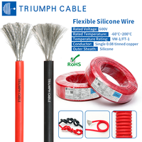 Kabel Triumph Ultra Soft Silicone Wire 200 ℃   Kabel Listrik Tembaga Berlapis Timah 600V, Kabel Silikon Fleksibel untuk Drone
