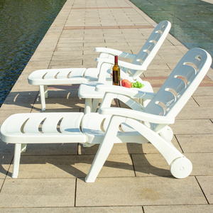 Sillas <span class=keywords><strong>de</strong></span> <span class=keywords><strong>Playa</strong></span> Plegables <span class=keywords><strong>de</strong></span> Plástico, Cómodas Sillas Luna Plegables para Exteriores con Reposabrazos - Product Image 3