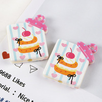 Perles en acrylique à trou droit, motif gaufré mignon, marque QC, pour pendentifs DIY, chaînes de téléphone, accessoires pour cheveux, Yiwu