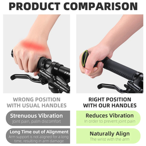 1 par de extremos de barra de bicicleta ergonómicos de 22,2mm-extensiones de manillar MTB/carretera/Grava - Product Image 5