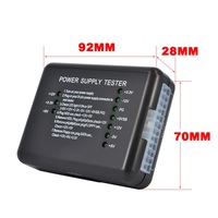 XINGQIU JC1 Probador de Fuente de Alimentación ATX SATA HDD de 20/24 Pines, Medidor de Diagnóstico con Indicación LED para PC