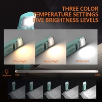 Lámpara de Lectura LED Portátil, Plegable, Pequeña, Recargable por USB, con Clip, Conveniente y Cómoda para la Lectura en el Escritorio