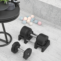 Haltères réglables en fonte de 1,5 kg (92 livres) argentés électrolytiques pour l'entraînement de force