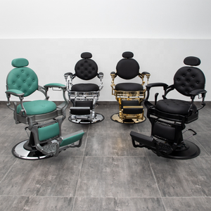 Nouvelle arrivée de fauteuil de salon moderne en cuir coloré à fond rond, fauteuil inclinable avec grande pompe hydraulique, fauteuil de barbier - Product Image 2