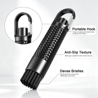 SHURAN Brosse de nettoyage pour clubs de golf, légère et durable en ABS+TPR, accessoire portable avec mousqueton rétractable