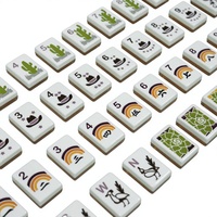 Table de Mahjong Portable LongBingS LBS-001 en Acrylique Cristal à Quatre Couches, Style Américain de Luxe, pour Divertissement