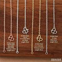 Chaîne en acier inoxydable 316 Gaovo, plaquée or 24 carats, anti-ternissement, à maillons fins, pour femmes, fabrication de bijoux DIY, vente en gros