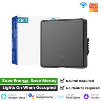 Interrupteur mural intelligent WiFi Tuya avec capteur de mouvement radar à ondes millimétriques 10G, contrôle par application