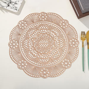 Manteles Individuales de PVC Hueco con Estampado Dorado, Aislantes para Tazas, Bandejas de Plástico para Mesa de Comedor, Resistentes al Calor para el Hogar y la Cocina - Product Image 4