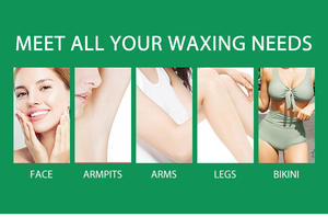 Kit de bandes de <span class=keywords><strong>cire</strong></span> dépilatoire prêtes <span class=keywords><strong>à</strong></span> l'emploi avec lingettes de finition pour peaux sensibles, corps, jambes, bras et aisselles - Product Image 6