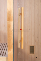Salle de sauna infrarouge à double couche pour une utilisation familiale multi-personnes, sauna à vapeur sèche à double face en verre