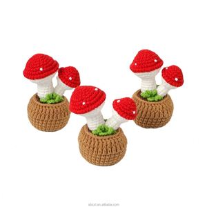 Maceta de Ganchillo Hecha a Mano con Forma de Hongo para el Hogar, Navidad, Halloween, Graduación, Día de la Madre, Pascua, Día del Padre - Product Image 6