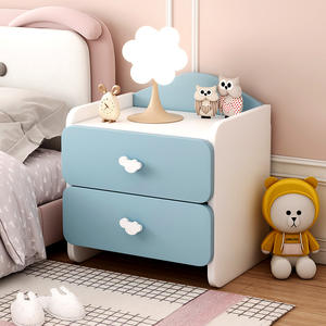 Modern Simple Wooden <strong>Bedside</strong> Table Storage Rack Economical Smart <strong>Organiser</strong> for Children Small Bedroom Furniture for Apartments - Product Image 3