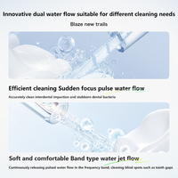 YBK OEM Profesional Portable Counter Top untuk Oral Irrigator 600ML Multi-Purpose Dental Water Flosser Tipe C IPX5 Rumah Tangga