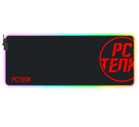 Tapis de souris de jeu personnalisé PCTENK XP02 Plus par sublimation 400x900mm en caoutchouc naturel + tissu USB RGB avec repose-poignet épaisseur 3mm en stock