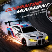 Coche de Carreras RC 4WD a Escala 1:24, 2.4GHz, Control Remoto Totalmente Proporcional, con Luz LED, Juguete para Niños