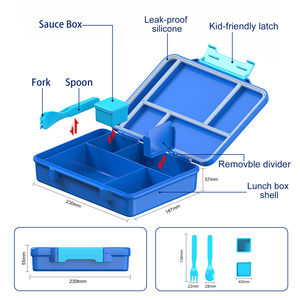 Aohea กล่องเบนโตะพลาสติก PP ความจุสูง - Product Image 6
