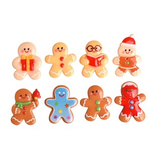 CHENXI Adornos Artísticos Pintados para el Hogar, Decoraciones DIY para Año Nuevo y Navidad, Accesorios de Resina de Hombre de Jengibre para Manualidades - Product Image 5