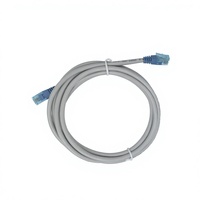 Cable de Extensión Telefónica Cat5e de Cobre UTP RJ11 de 2m Gris con Conectores Azul Claro