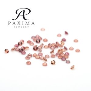 Paxima Đồ Trang Sức 5A Chất Lượng Truy Nguồn Gốc Tự Nhiên Đá Quý 2*2Mm Vòng Brilliant <span class=keywords><strong>Cut</strong></span> Màu Hồng Tự Nhiên Sapphire - Product Image 4