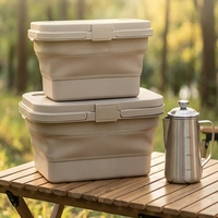 Nouveau panier de pique-nique pliable portable avec petite table intégrée et panier de rangement multifonctionnel pour le camping en plein air