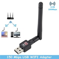 Adaptador WiFi LC 150Mbps USB2.0 RT5370 con antena de 2dBi y soporte IEEE 802.11b/g/n para ordenador y TV Box
