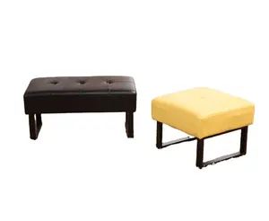 Sofakruk Voor Schoenkruk Lederen Voetenbank Moderne Eenvoudige Enkele Dubbele Vierkante Rechthoekige Kruk