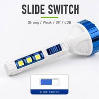 Lampe torche solaire USB-C à LED avec lumière de travail COB et faisceau lumineux intense, trois modes pour la réparation automobile, le garage, le camping et les situations d'urgence en extérieur
