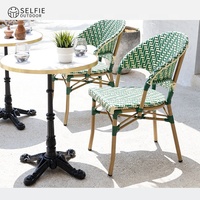 Tables et chaises de salle à manger d'extérieur en aluminium, design moderne, pliables et légères, résistantes aux UV, pour patio, cour et salon