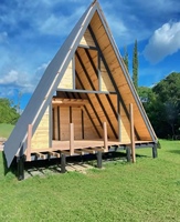 Villa moderne à structure en acier préfabriquée triangulaire à ossature en A Maison de vacances de loisirs mobile pour hôtels et appartements