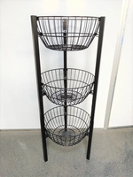Présentoir de sacs à croustilles sur pied rond en métal pour épicerie Supports de barre chocolatée Présentoir de poubelle en fil métallique à 4 niveaux